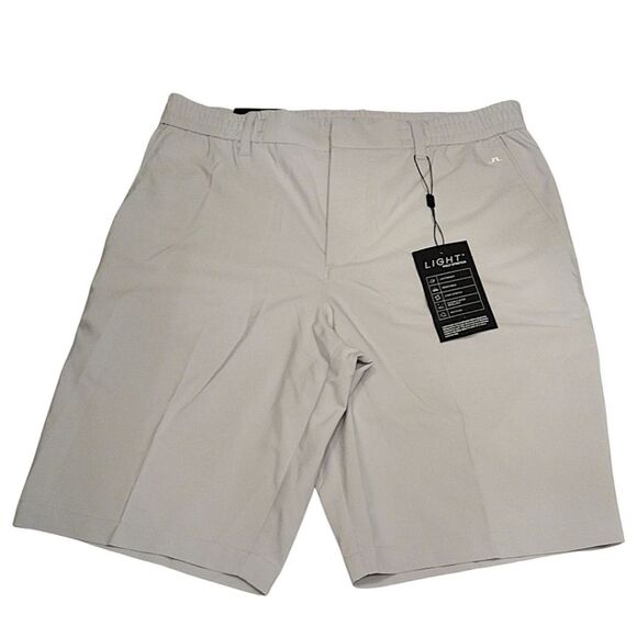 J. LINDEBERG Dex-Light Poly Stretch Shorts, Size 34, Stone Grey, NWT - Picture 1 of 9